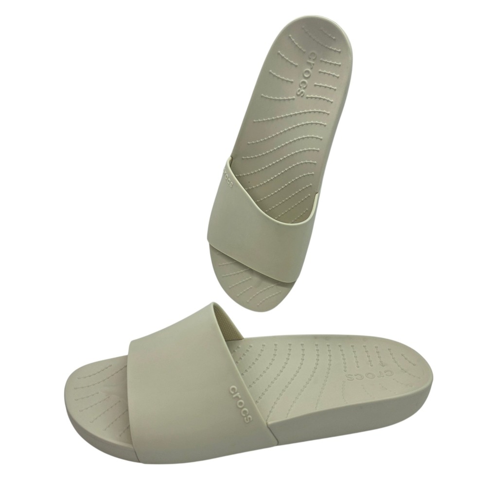Crocs Splash Slide Bone Beige Women's Size 9 Lightweight Comfort Sandals 208361